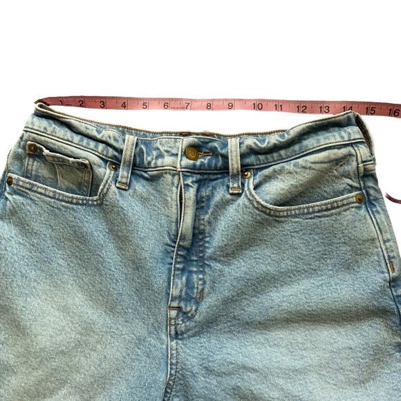 J.Crew Slim Wide-Leg Jeans Size 28 Light Wash Raw Hem High Rise - Picture 5 of 8